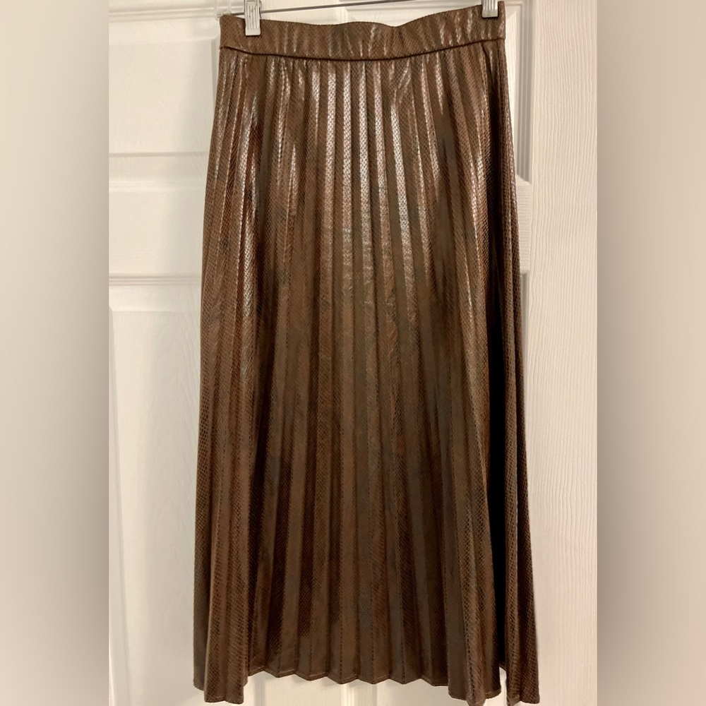 Zara faux snake skin pleated skirt - size xs